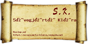 Sövegjártó Klára névjegykártya